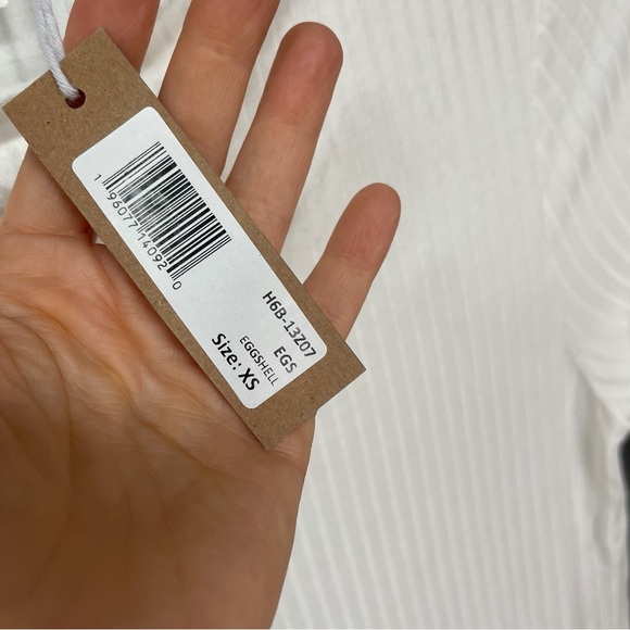 Hello Nite eggshell white ribbed super soft cozy shirt - Picture 4 of 7